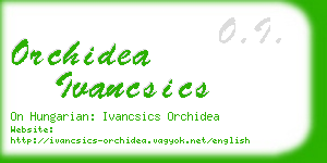 orchidea ivancsics business card